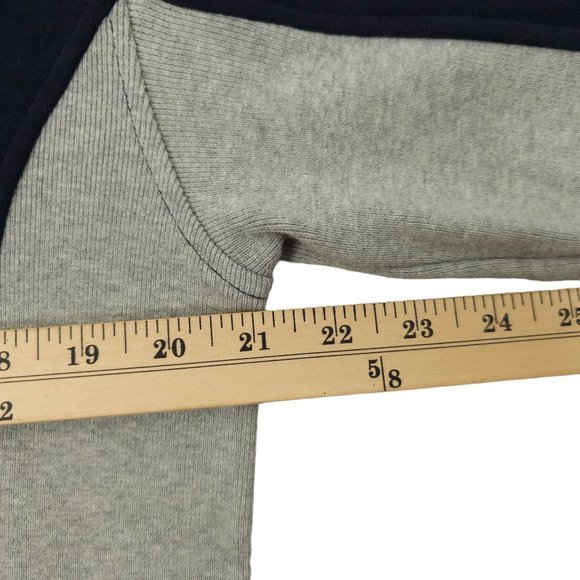 Izod Jeans Quarter Zip Pullover Sweatshirt Top Boys 14/16 Navy Blue Gray NEW - Picture 3 of 16